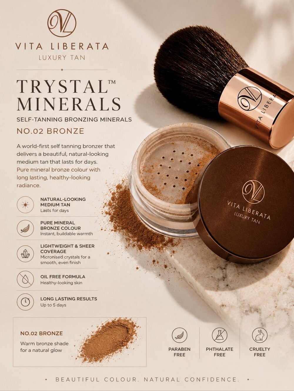 Vita Liberata Trystal Minerals Self-Tanning Bronzing Minerals- no.02 Bronze